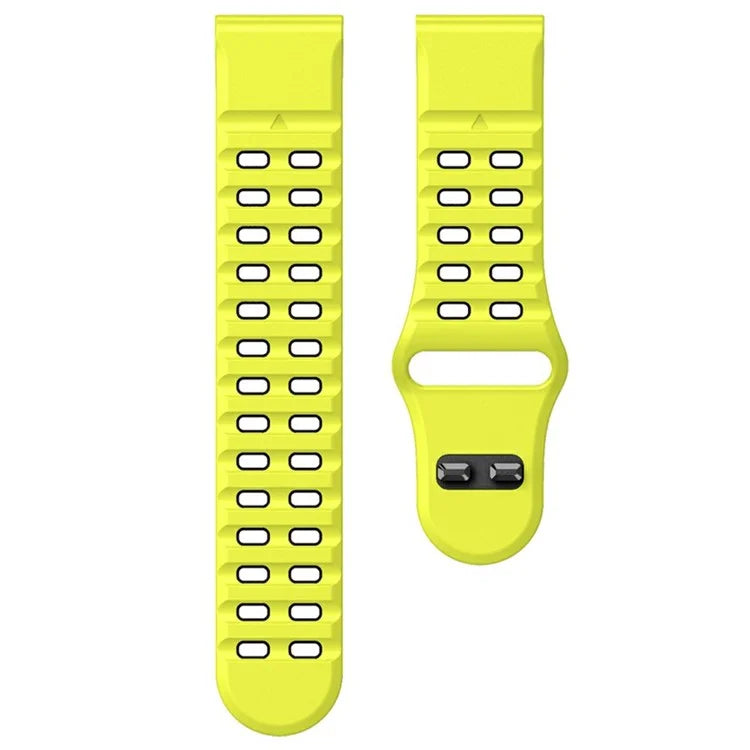 For Garmin Fenix 8 47mm / Fenix E 47mm Silicone Watchband Quick Release Buckle Dual Color Watch Strap