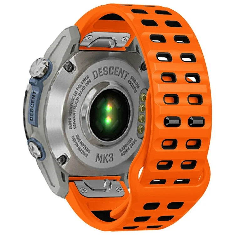 For Garmin Fenix 8 51mm / Enduro 3 / Enduro 2 Silicone Watchband Quick Release Buckle Dual Color Watch Strap