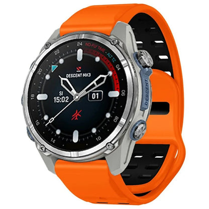 For Garmin Fenix 8 51mm / Enduro 3 / Enduro 2 Silicone Watchband Quick Release Buckle Dual Color Watch Strap
