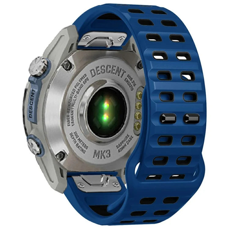 For Garmin Fenix 8 51mm / Enduro 3 / Enduro 2 Silicone Watchband Quick Release Buckle Dual Color Watch Strap