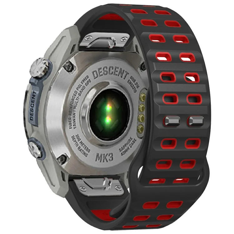 For Garmin Fenix 8 51mm / Enduro 3 / Enduro 2 Silicone Watchband Quick Release Buckle Dual Color Watch Strap