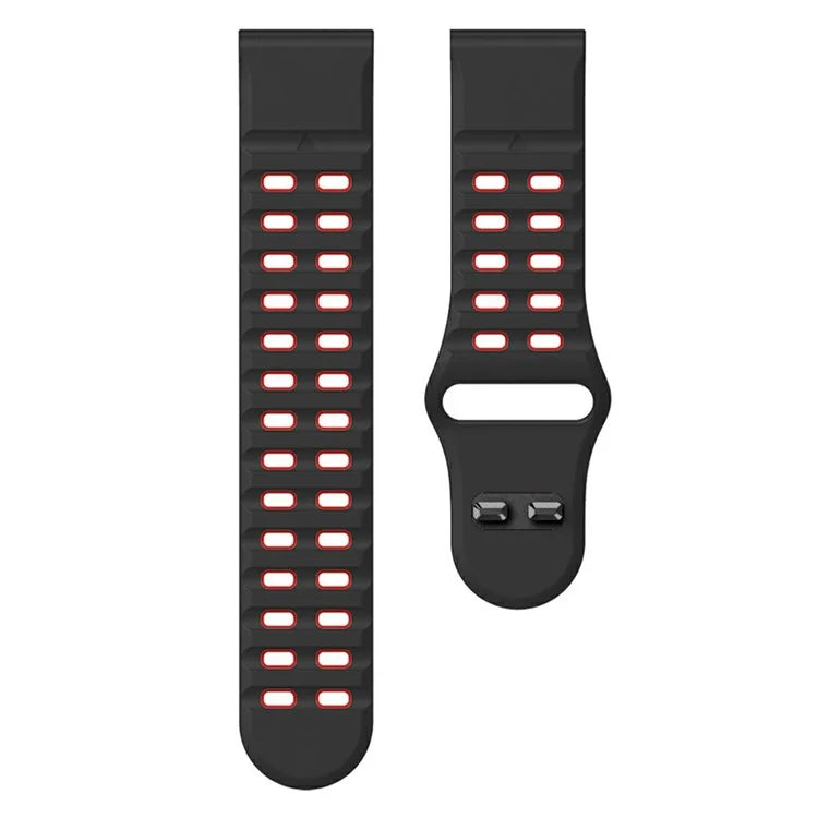 For Garmin Fenix 8 51mm / Enduro 3 / Enduro 2 Silicone Watchband Quick Release Buckle Dual Color Watch Strap