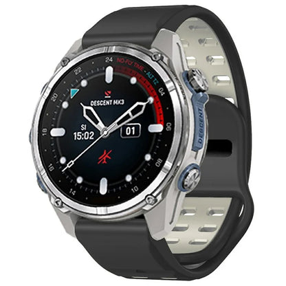 For Garmin Fenix 8 51mm / Enduro 3 / Enduro 2 Silicone Watchband Quick Release Buckle Dual Color Watch Strap