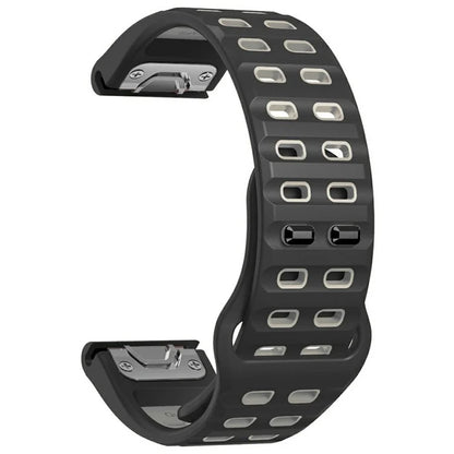 For Garmin Fenix 8 51mm / Enduro 3 / Enduro 2 Silicone Watchband Quick Release Buckle Dual Color Watch Strap