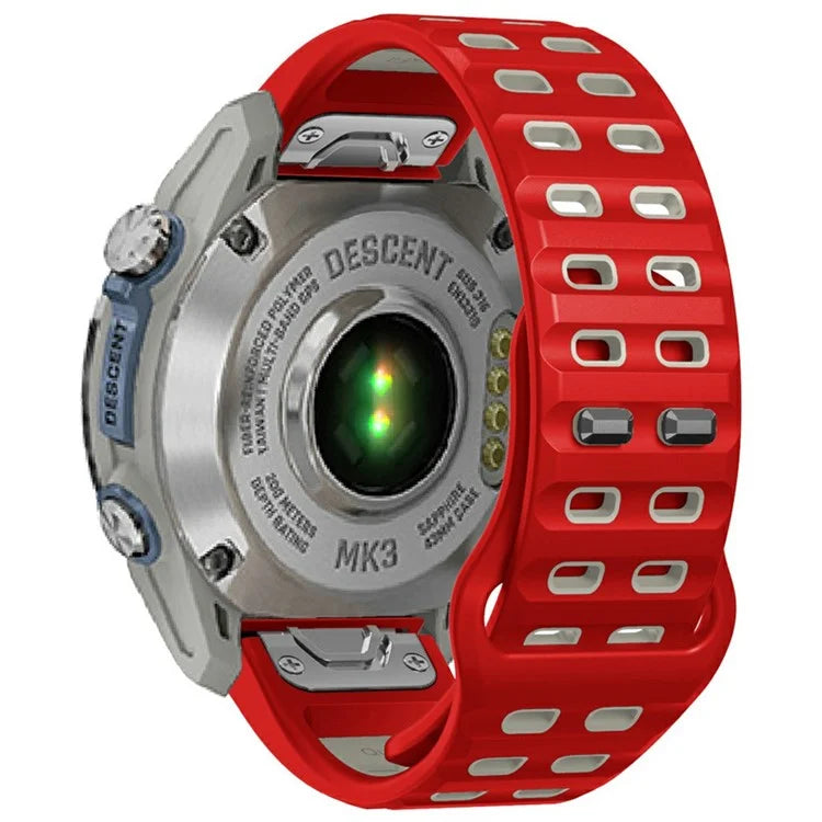 For Garmin Fenix 8 51mm / Enduro 3 / Enduro 2 Silicone Watchband Quick Release Buckle Dual Color Watch Strap