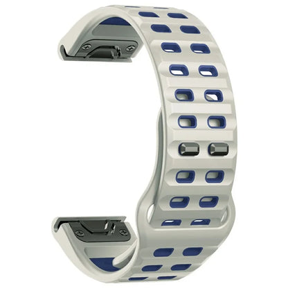 For Garmin Fenix 8 51mm / Enduro 3 / Enduro 2 Silicone Watchband Quick Release Buckle Dual Color Watch Strap