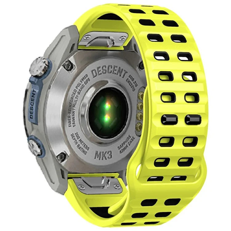 For Garmin Fenix 8 51mm / Enduro 3 / Enduro 2 Silicone Watchband Quick Release Buckle Dual Color Watch Strap