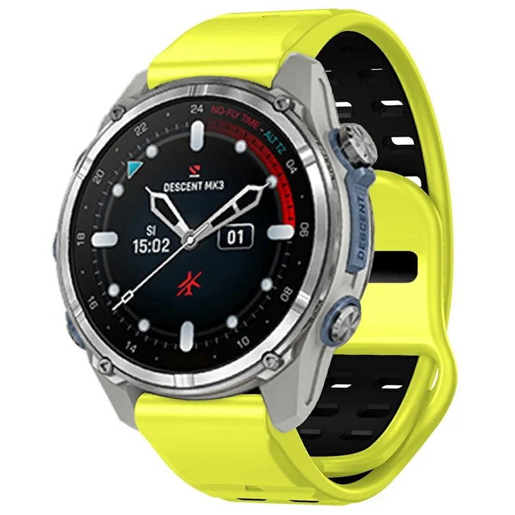 For Garmin Fenix 8 51mm / Enduro 3 / Enduro 2 Silicone Watchband Quick Release Buckle Dual Color Watch Strap