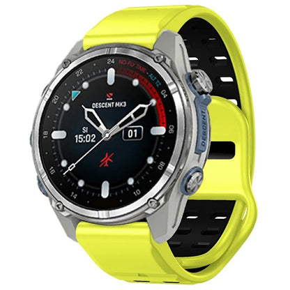 For Garmin Fenix 8 51mm / Enduro 3 / Enduro 2 Silicone Watchband Quick Release Buckle Dual Color Watch Strap