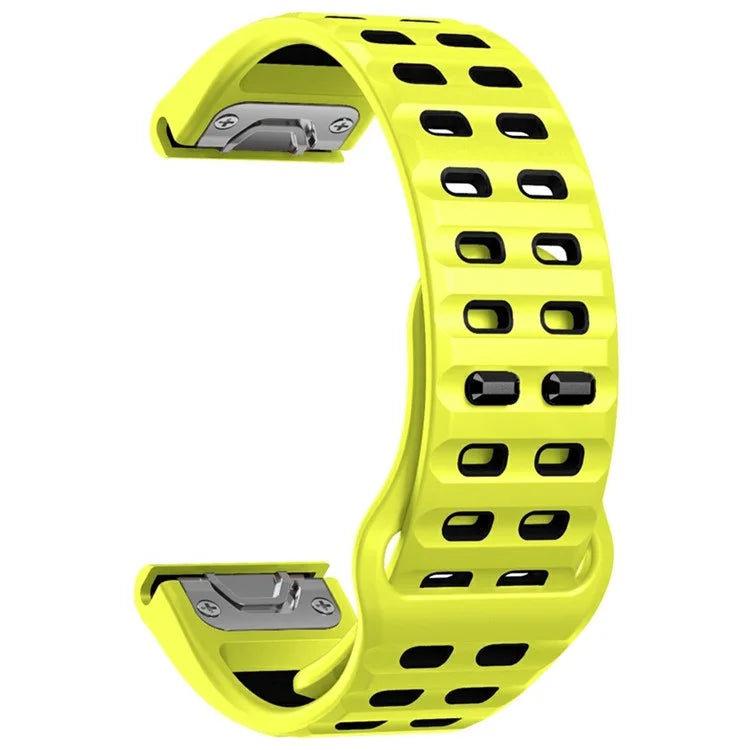For Garmin Fenix 8 51mm / Enduro 3 / Enduro 2 Silicone Watchband Quick Release Buckle Dual Color Watch Strap