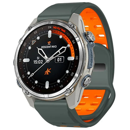 For Garmin Fenix 8 51mm / Enduro 3 / Enduro 2 Silicone Watchband Quick Release Buckle Dual Color Watch Strap