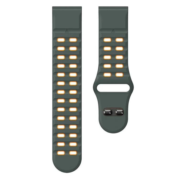 For Garmin Fenix 8 51mm / Enduro 3 / Enduro 2 Silicone Watchband Quick Release Buckle Dual Color Watch Strap