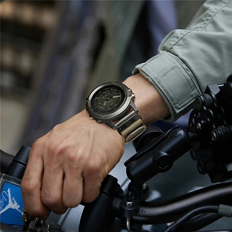 Watchband for Garmin Fenix 8 51mm / Enduro 3 / Instinct 2X Universal 26mm Quick Release Nylon Canvas Watch Strap