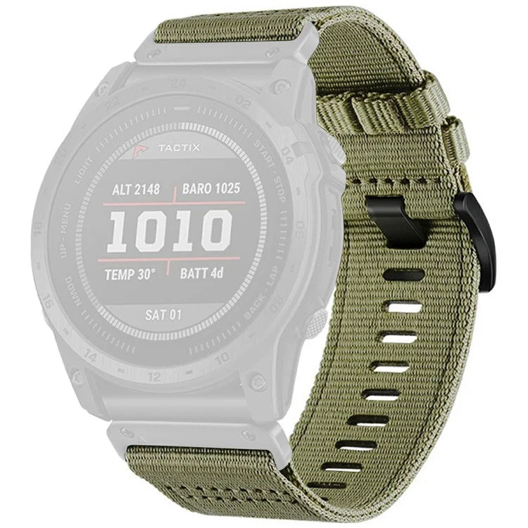 Watchband for Garmin Fenix 8 / Fenix E 47mm / Epix Gen2 / Descent G1 Universal 22mm Quick Release Nylon Canvas Watch Strap