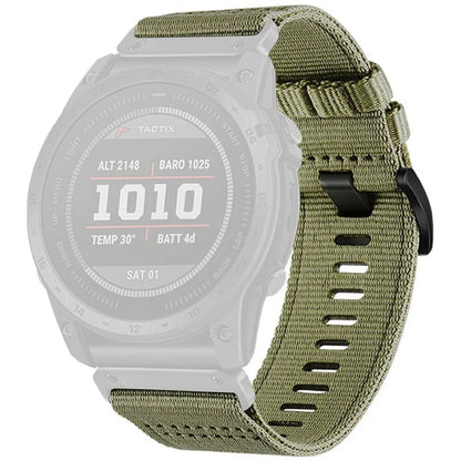Watchband for Garmin Fenix 8 / Fenix E 47mm / Epix Gen2 / Descent G1 Universal 22mm Quick Release Nylon Canvas Watch Strap