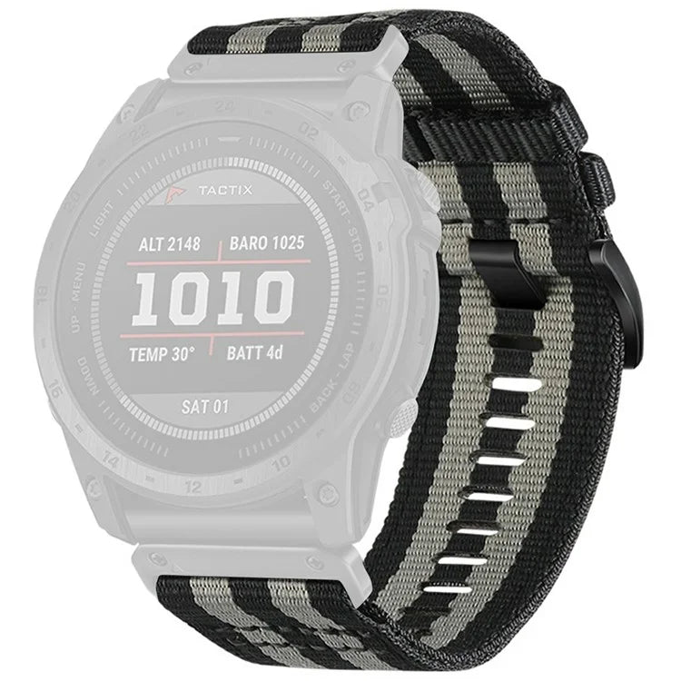 Watchband for Garmin Fenix 8 / Fenix E 47mm / Epix Gen2 / Descent G1 Universal 22mm Quick Release Nylon Canvas Watch Strap