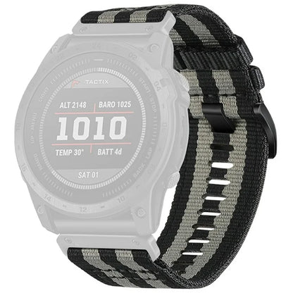 Watchband for Garmin Fenix 8 / Fenix E 47mm / Epix Gen2 / Descent G1 Universal 22mm Quick Release Nylon Canvas Watch Strap