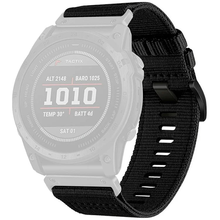 Watchband for Garmin Fenix 8 / Fenix E 47mm / Epix Gen2 / Descent G1 Universal 22mm Quick Release Nylon Canvas Watch Strap