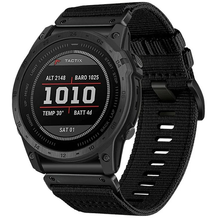 Watchband for Garmin Fenix 8 / Fenix E 47mm / Epix Gen2 / Descent G1 Universal 22mm Quick Release Nylon Canvas Watch Strap