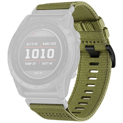 Watchband for Garmin Fenix 8 / Fenix E 47mm / Epix Gen2 / Descent G1 Universal 22mm Quick Release Nylon Canvas Watch Strap