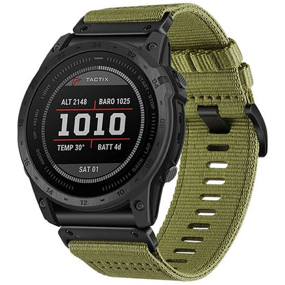 Watchband for Garmin Fenix 8 / Fenix E 47mm / Epix Gen2 / Descent G1 Universal 22mm Quick Release Nylon Canvas Watch Strap