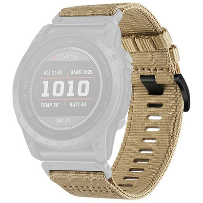 Watchband for Garmin Fenix 8 / Fenix E 47mm / Epix Gen2 / Descent G1 Universal 22mm Quick Release Nylon Canvas Watch Strap