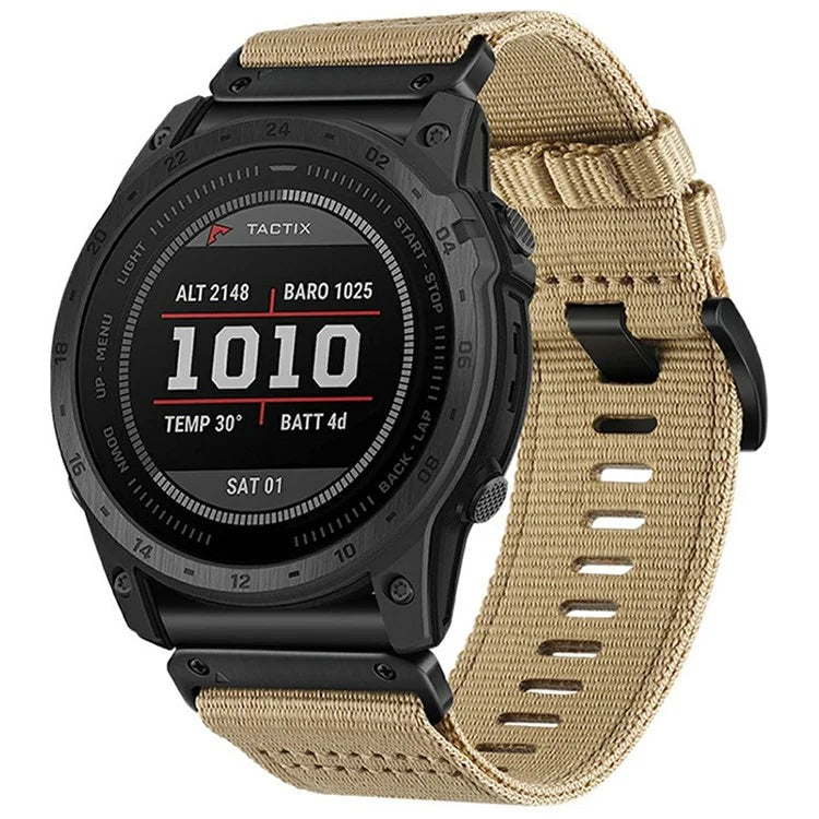 Watchband for Garmin Fenix 8 / Fenix E 47mm / Epix Gen2 / Descent G1 Universal 22mm Quick Release Nylon Canvas Watch Strap