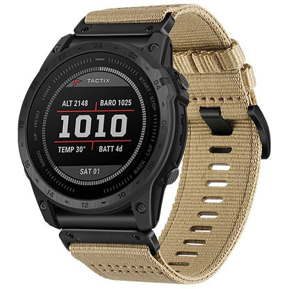 Watchband for Garmin Fenix 8 / Fenix E 47mm / Epix Gen2 / Descent G1 Universal 22mm Quick Release Nylon Canvas Watch Strap