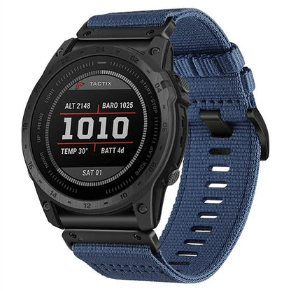 Watchband for Garmin Fenix 8 / Fenix E 47mm / Epix Gen2 / Descent G1 Universal 22mm Quick Release Nylon Canvas Watch Strap