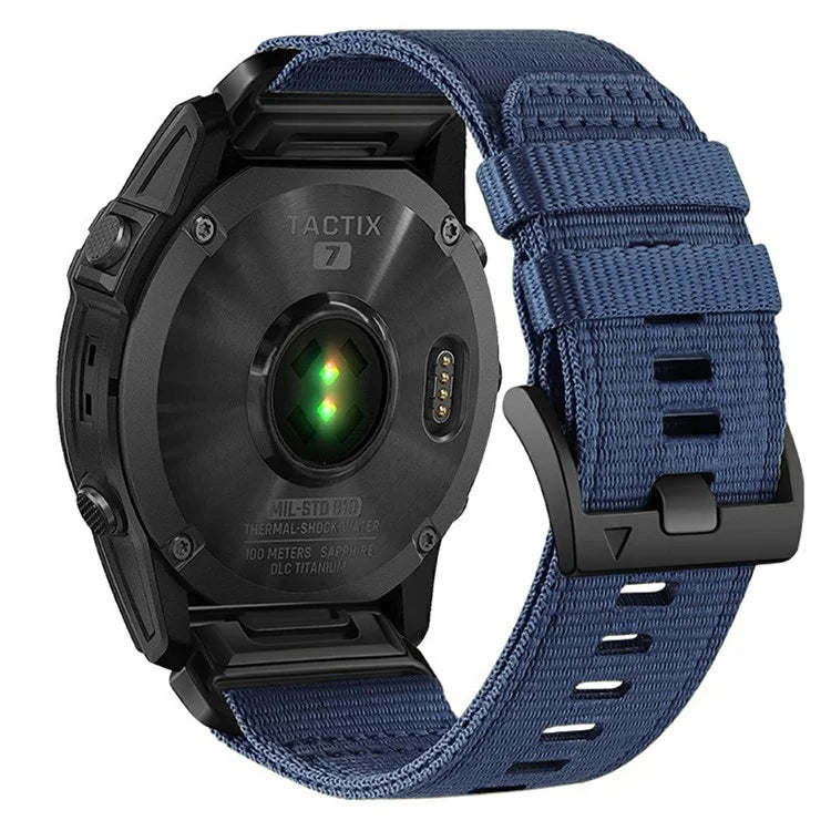 Watchband for Garmin Fenix 8 / Fenix E 47mm / Epix Gen2 / Descent G1 Universal 22mm Quick Release Nylon Canvas Watch Strap