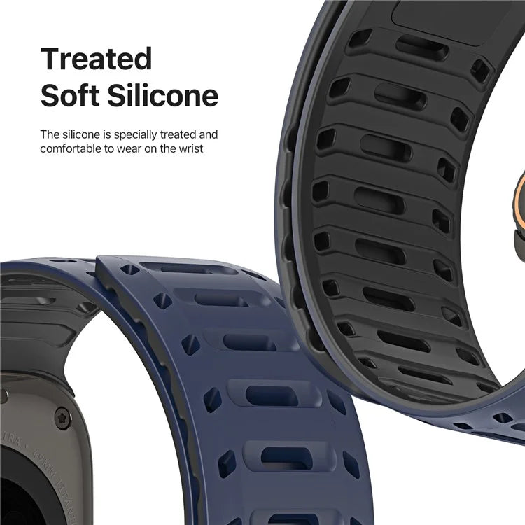 DUX DUCIS For Apple Watch Series 10 46mm / Ultra 2 Ultra 49mm / 9 8 7 45mm / SE (2023) SE (2022) SE 6 5 4 44mm / 3 2 1 42mm Silicone Strap