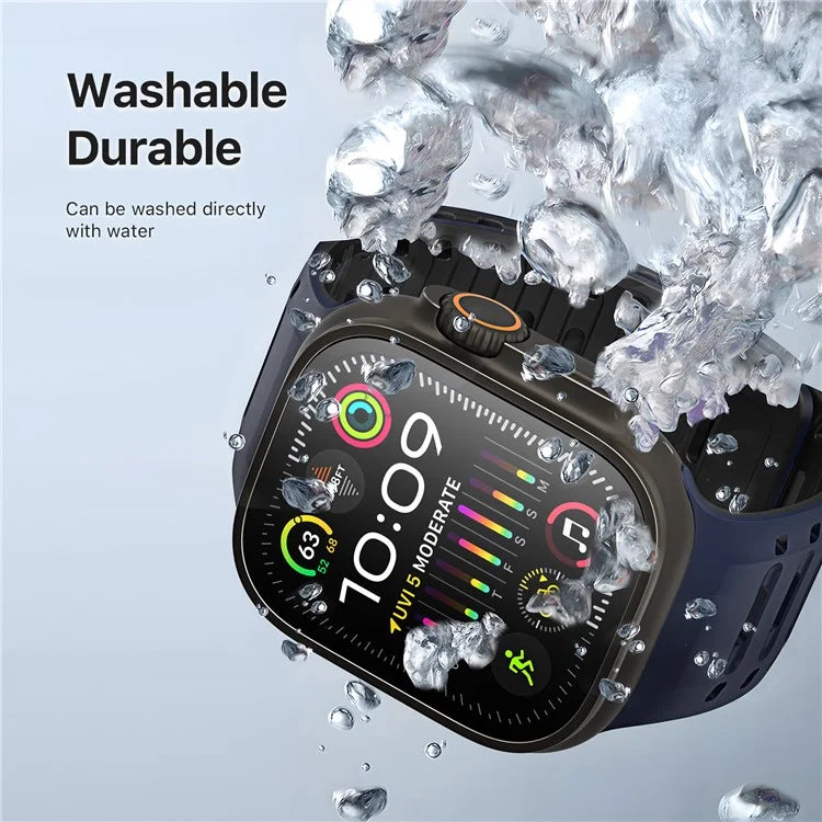 DUX DUCIS For Apple Watch Series 10 46mm / Ultra 2 Ultra 49mm / 9 8 7 45mm / SE (2023) SE (2022) SE 6 5 4 44mm / 3 2 1 42mm Silicone Strap