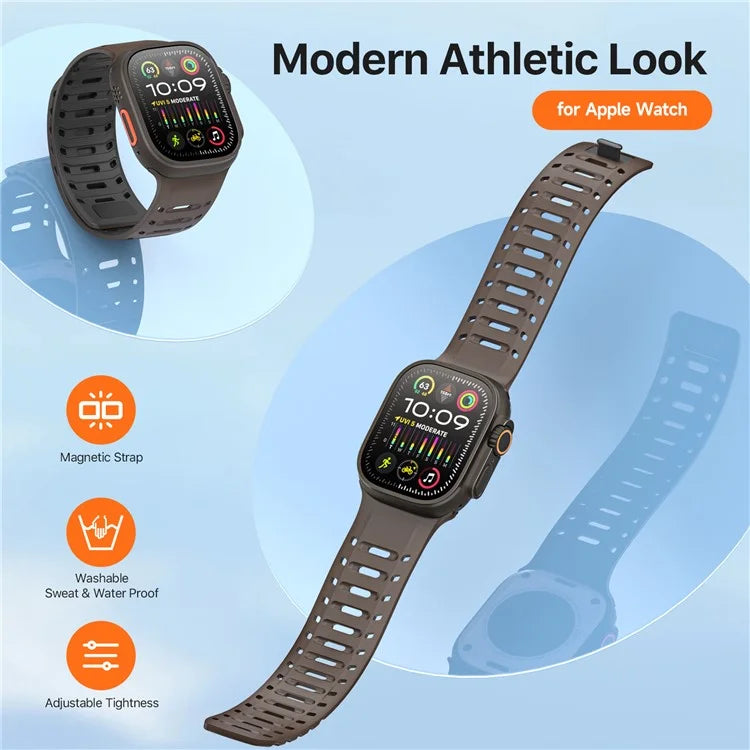 DUX DUCIS For Apple Watch Series 10 46mm / Ultra 2 Ultra 49mm / 9 8 7 45mm / SE (2023) SE (2022) SE 6 5 4 44mm / 3 2 1 42mm Silicone Strap