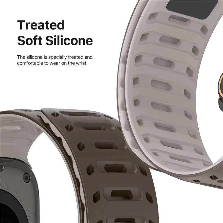 DUX DUCIS For Apple Watch Series 10 46mm / Ultra 2 Ultra 49mm / 9 8 7 45mm / SE (2023) SE (2022) SE 6 5 4 44mm / 3 2 1 42mm Silicone Strap