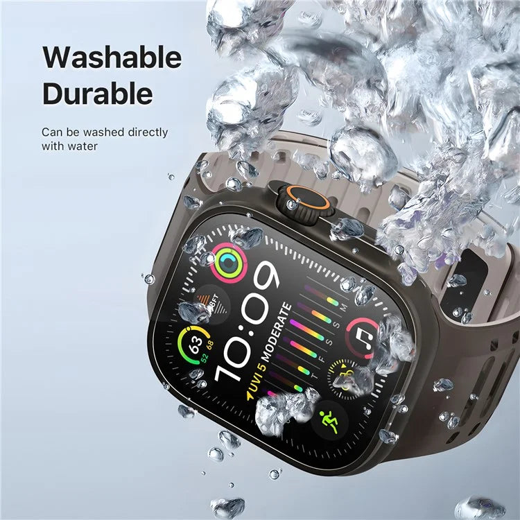 DUX DUCIS For Apple Watch Series 10 46mm / Ultra 2 Ultra 49mm / 9 8 7 45mm / SE (2023) SE (2022) SE 6 5 4 44mm / 3 2 1 42mm Silicone Strap