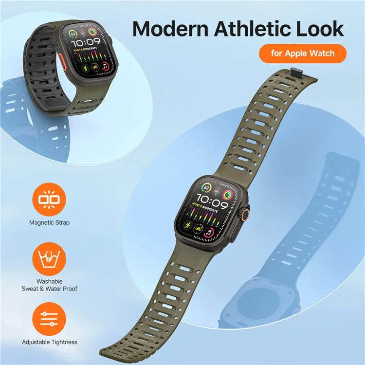 DUX DUCIS For Apple Watch Series 10 46mm / Ultra 2 Ultra 49mm / 9 8 7 45mm / SE (2023) SE (2022) SE 6 5 4 44mm / 3 2 1 42mm Silicone Strap