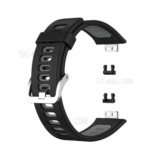 Soft Silicone Dual Color Watch Strap for Huawei Watch Fit