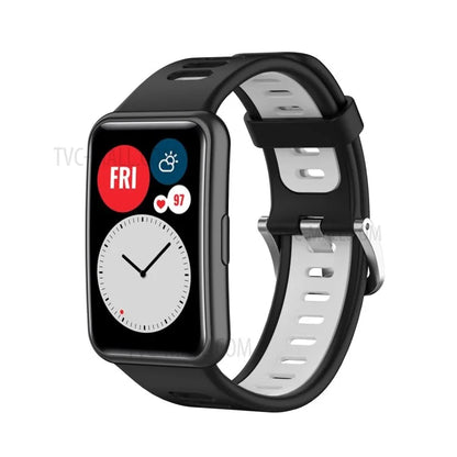 Soft Silicone Dual Color Watch Strap for Huawei Watch Fit