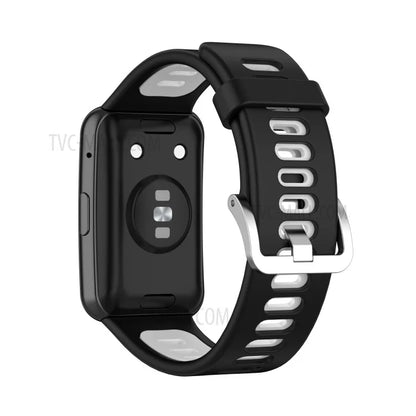 Soft Silicone Dual Color Watch Strap for Huawei Watch Fit