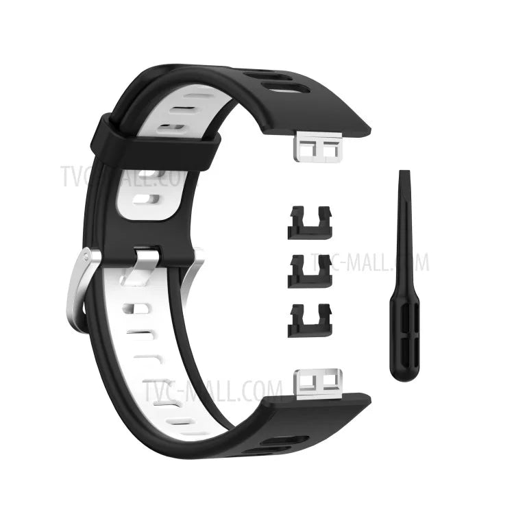 Soft Silicone Dual Color Watch Strap for Huawei Watch Fit