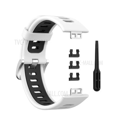 Soft Silicone Dual Color Watch Strap for Huawei Watch Fit