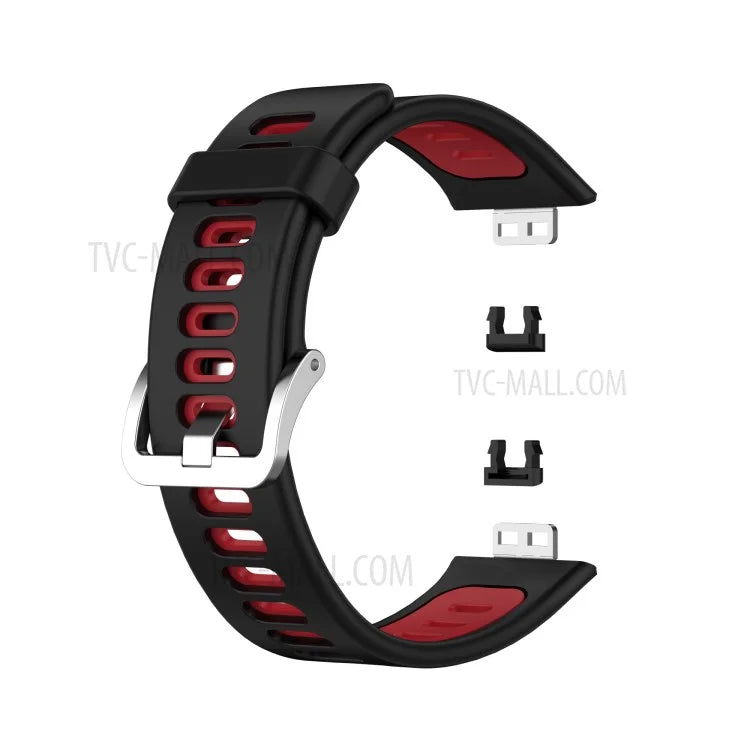 Soft Silicone Dual Color Watch Strap for Huawei Watch Fit