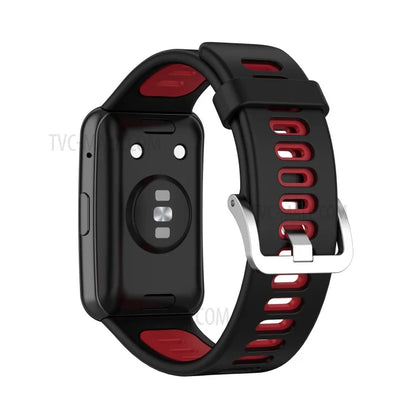 Soft Silicone Dual Color Watch Strap for Huawei Watch Fit