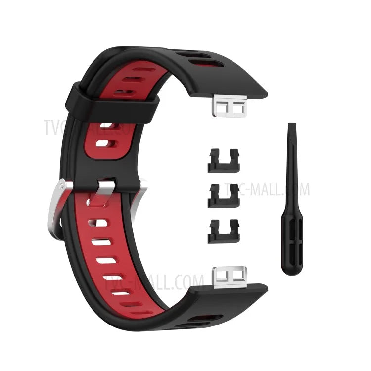 Soft Silicone Dual Color Watch Strap for Huawei Watch Fit