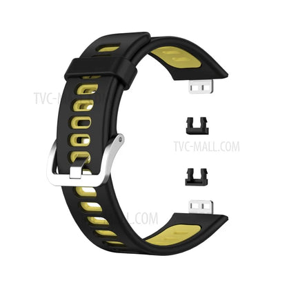 Soft Silicone Dual Color Watch Strap for Huawei Watch Fit