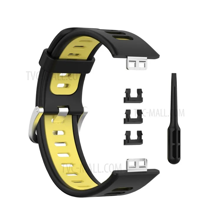 Soft Silicone Dual Color Watch Strap for Huawei Watch Fit