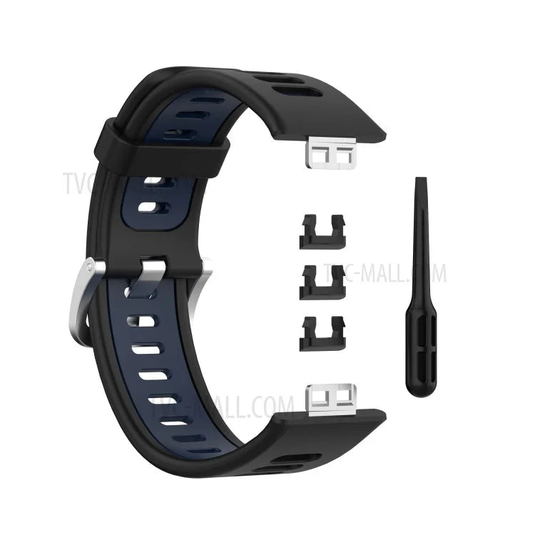 Soft Silicone Dual Color Watch Strap for Huawei Watch Fit