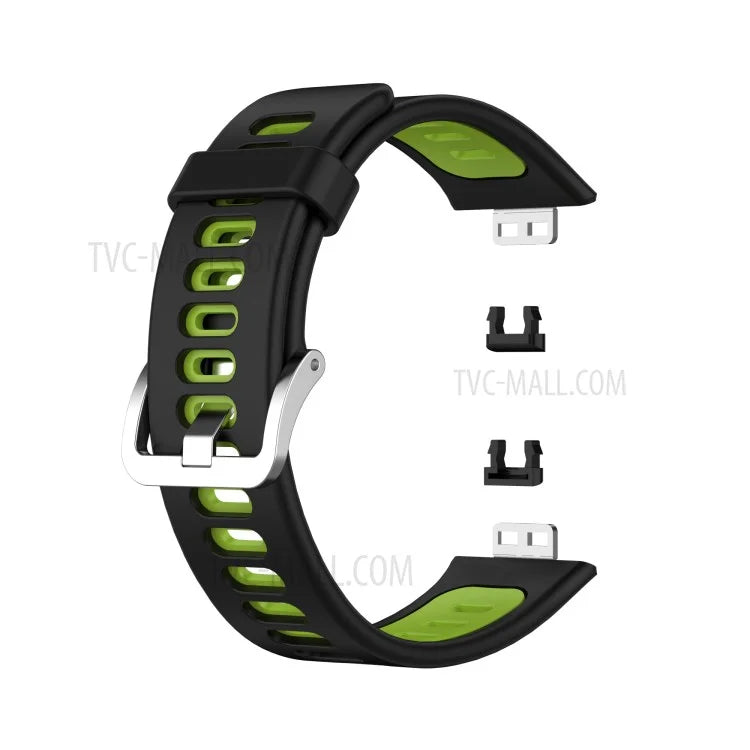 Soft Silicone Dual Color Watch Strap for Huawei Watch Fit