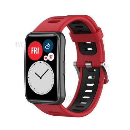 Soft Silicone Dual Color Watch Strap for Huawei Watch Fit