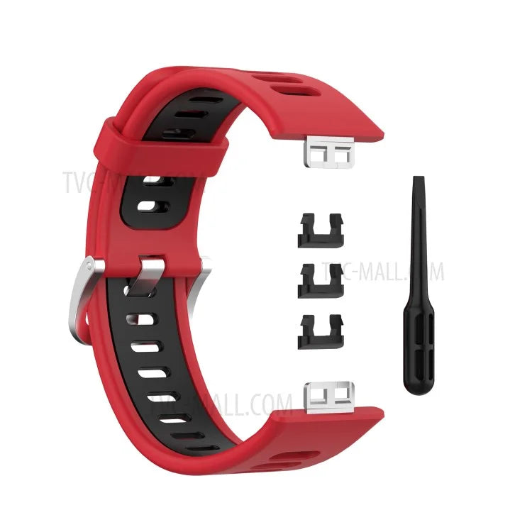 Soft Silicone Dual Color Watch Strap for Huawei Watch Fit